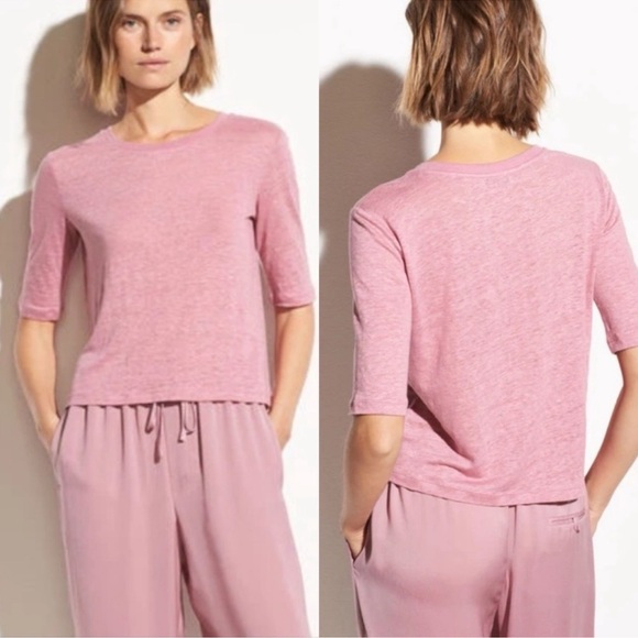 Vince elbow sleeve linen top extra large XL - Picture 1 of 7